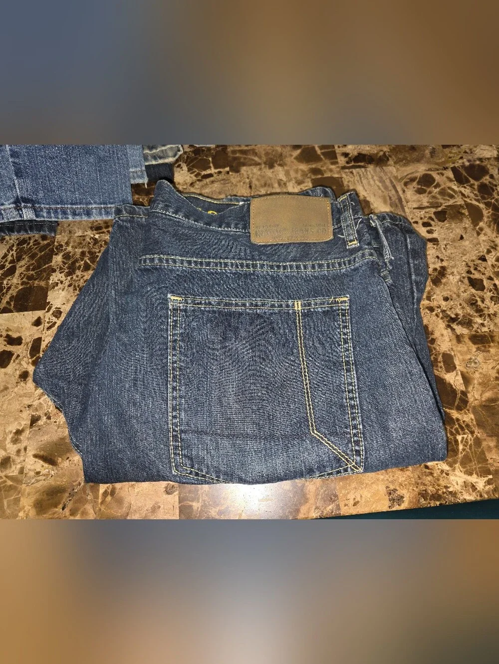 38X30 VINTAGE NAUTICA Men's Dark  JEANS Made In MEXICO 100% COTTON